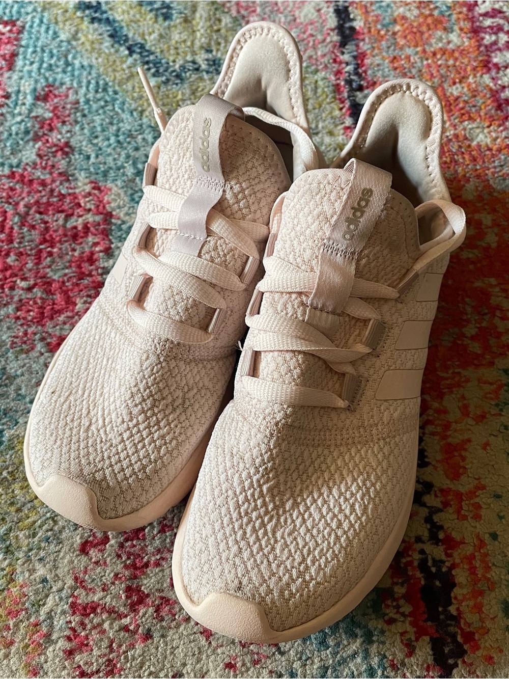 adidas Pink Knit Slip-On Running Shoes
